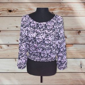 H&M Divided Off Shoulder Crop Blouse Size:12